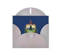 Zhuanyun Vermont State Flag print Luxury Pearlescent Paper Invitation Cards - Baptism, Holiday Gatherings | Includes Envelopes