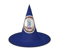 Zhuanyun Virginia state flag print Halloween hat Halloween Costume Accessories Headdress Party Accessories Witch Hat