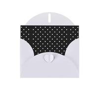 Zhuanyun White Dot Pattern print Luxury Pearlescent Paper Invitation Cards - Baptism, Holiday Gatherings | Includes Envelopes