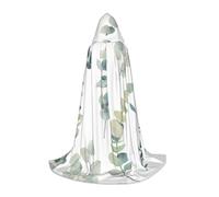Zhuanyun White Natural Greenery Twig print Hooded Cloak - Leading Knot Hood, Fit for Theme Parties, Vampire/Witch Costumes