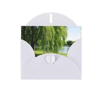Zhuanyun Willow Tree print Luxury Pearlescent Paper Invitation Cards - Baptism, Holiday Gatherings | Includes Envelopes