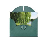 Zhuanyun Willow Tree print Luxury Pearlescent Paper Invitation Cards - Baptism, Holiday Gatherings | Includes Envelopes