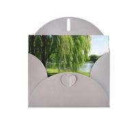 Zhuanyun Willow Tree print Luxury Pearlescent Paper Invitation Cards - Baptism, Holiday Gatherings | Includes Envelopes