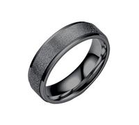 zhuBAOHE 6mm Sandblast Wedding Band for Men Women,Titanium Stainless Steel Ring,Comfort Fit Engagement Anniversary Promise Ring,Black,10
