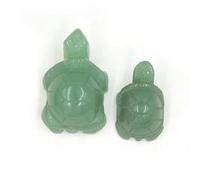 zhuBAOHE Cute Turtle Figurine Feng Shui Green Jade Tortoise Statue Gift Box Aquarium Fish Tank Decor Home Office Desktop Ornament,2inch