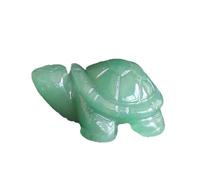 zhuBAOHE Cute Turtle Figurine Feng Shui Green Jade Tortoise Statue Gift Box Aquarium Fish Tank Decor Home Office Desktop Ornament,1.5inch