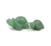 zhuBAOHE Feng Shui Jade Turtle Pair for longevity small animal figurine 1.5" 2" With Gift Box Home Office Aquarium Desktop Decor Ornament