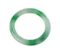 zhuBAOHE Natural Burmese Jadeite Bangle Bracelet for Women Translucent Green Jade Band