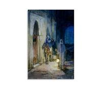 ZhuCaiRr Henry Ossawa Tanner Painter Works（Flight Into Egypt） Poster Wall Art Picture Painting Canvas Prints Artworks Bedroom Living Room Decor 08x12inch(20x30cm)