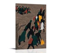 ZhuCaiRr Jacob Lawrence Painter Works (The Migration Gained in Momentum) Poster Wall Art Scroll Canvas Painting Picture Living Room Decor Home 08x12inch(20x30cm)
