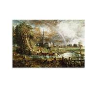 ZhuCaiRr John Constable Painter Works (Salisbury Cathedral from The Meadows) Poster Decorative Painting Canvas Wall Art Living Rooms Bedroom Painting 08x12inch(20x30cm)