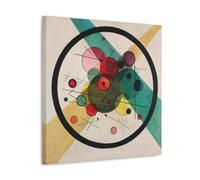 ZhuCaiRr Wassily Kandinsky Painter Works(Circles in A Circle Poster Wall Art Gifts Bedroom Prints Home Decor Hanging Picture Canvas Paintings 24x24inch(60x60cm)