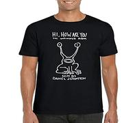 ZHUGU Daniel Johnston Hi How are You T-Shirt, The Unfinished Album Gifts Unisex Top Black O Neck Tee