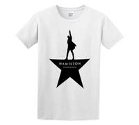 ZHUGU Hamilton an American Musical T-Shirt White O Neck Tee