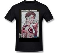 ZHUGU Jujutsu-Kaisen T-Shirt Men's Summer Cotton Short Sleeve Clothes Black