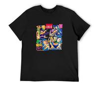 ZHUGU Level 42 A Physical Presence Funk Men Crew Neck Digital Printed T Shirt Black