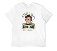 ZHUGU Men's Alan Partridge Smell My Cheese You Mother Coogan Tv T-Shirt White