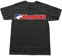 ZHUGU Men's Artist Screw Neck Limp Bizkit T Shirt Black Size Black L