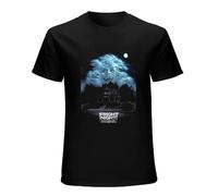 ZHUGU Men's Fright Night Horror Cult Film Movie Poster T Shirt Black L