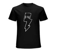 ZHUGU Men's Nayeli DFA Records T Shirt Classic James Murphy LCD Soundsystem Punk Funk House Label Black O Neck Tee
