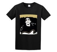 ZHUGU Men's Round Neck T-Shirt Iggy Pop and The Stooges Live Punk Gig Hand wash Recommended Black O Neck Tee