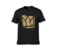 ZHUGU Men's Round Neck T-Shirt Jean Michel Basquiat Crown Warhol Do not Bleach Black O Neck Tee