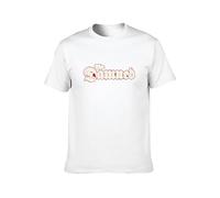 ZHUGU Men's Summer T-Shirt The Damned Wave/Punk Button Closure White O Neck Tee