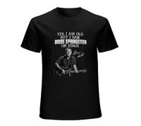 ZHUGU Men's Yes I Am Old But I Saw Bruce-Springsteen On Stage T-Shirt Vintage Gift O Neck Tee