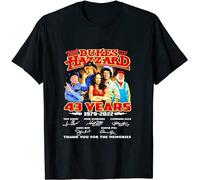ZHUGU Rare Vintage Th%e DUK%ES of H%azza%rd 43 Years 1979 2022 Thank You for The Memories signatures Unisex, Men, Women Tee T-Shirt Black