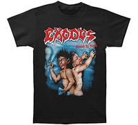 ZHUGU Summer T-Shirt Men Printed T-Shirt Exodus Men's Bonded by Blood T-Shirt Black