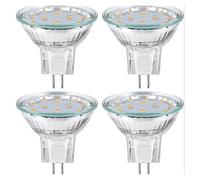 zhuguim 4-Piece 2W MR11 GU4.0 LED Light Bulbs 12V 24V 36V G4 GZ4 Bi-Pin Base Spotlight Lamp 20W(Natural White 4000K)