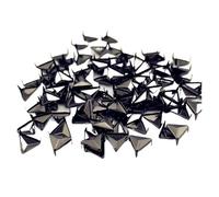 zhuguiming 100Pcs 2 Sizes Claws Triangle Rivets Leather Craft 4 Colors Punk Spikes for Clothes DIY Accessory Decorative Tire Studs(Gun black-10mm)