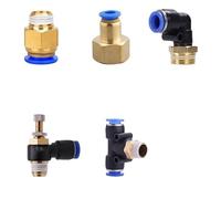 zhuguiming 20/50Pcs Pneumatic Quick Connector PCF PC PL SL PB 4MM-12mm Hose Tube Air Fitting 1/4" 1/8" 3/8" 1/2" Male Thread Pipe Coupler(OD8mm-1I8,PB (50PCS))