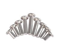 zhuguiming 5/100pcs M2 .5 M3 M4 M5 M6 M8 GB109 Aluminum Flat Thin Round Head Solid Rivet Hand Percussion Punch Self-plugging Fixed Rivets(M2-100Pcs,5mm)