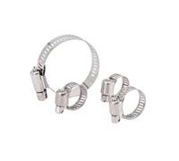 zhuguiming 5 PCS Hose Clamp 6-12mm 1/4" 3/8" 304 Stainless Worm Drive Spring Clip Water Fuel Line(27-51mm)