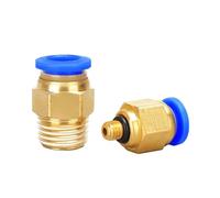 zhuguiming 50/100PCS Pneumatic Air Connector Fitting PC 4mm 6mm 8mm 10mm 12 Thread 1/8" 1/4" 3/8" 1/2" Hose Fittings Pipe Quick Connectors(PC8-01,100Pcs)