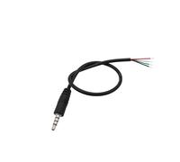 zhuguiming 5Pcs 3.5mm 2/3/4Pole Male Female Jack Audio Headphone Connectpr Extension Cable Mono/Stereo AUX DIY Repair Cord(3.5mm Male 4P)