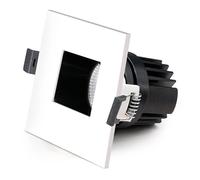 zhuguiming Led Deep Anti Glare Narrow Border Embedded Cob Home Living Room Hotel No Secondary Light Spot Wall Washing Small Hill Spotlight(Cold White,TYPE 2-Square,7W Dimmable)