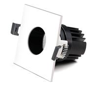 zhuguiming Led Deep Anti Glare Narrow Border Embedded Cob Home Living Room Hotel No Secondary Light Spot Wall Washing Small Hill Spotlight(Warm White,TYPE 4-Square,7W)