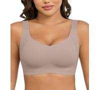 ZHUHOUSE Bras for Women Wireless Seamless Push Up Scalloped Brassiere Comfortable Full Support Ladies Everyday Bra,Mauve,XXL