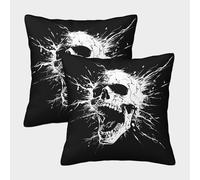ZHUICHENG 3D Printed Human Skeleton Square Pillowcases Pillow Case Cushion Garden Cushion Super Soft Pack of 2 Home Decor for Sofa Bedroom 50x50cm