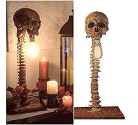 Zhuidream Skull Skeleton Lamp - The Carnival of Skeletons, Halloween 3D LED Lamp, Handmade Exquisite Horror Gothic Table with and Spine Design Party Ornament (1 lamp)