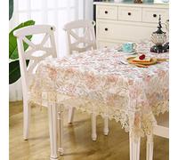 ZHUIDUSI Lace Tablecloths Embroidered Rectangle Table Cloth Rustic Fabric Retro Lace Table Tops for Dining-Room|Kitchen Party|Spring|Outdoor|Holiday