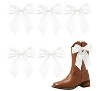 ZhuiFengAA 6 Pcs Pink Bow Cowboy Boot Accessories, Removable Shoe Decor Clips, for Cowboy Boots DIY Accessories, for Wedding Party Gifts