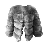 ZhuiKun Women's Faux Fur Coat Short Artificial Fur Overcoat Solid Thick Outerwear Shaggy Parka Cardigan Jacket - Style 10, XL
