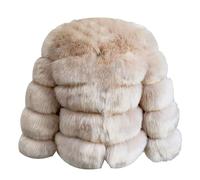 ZhuiKun Women's Faux Fur Coat Short Artificial Fur Overcoat Solid Thick Outerwear Shaggy Parka Cardigan Jacket - Style 18, L