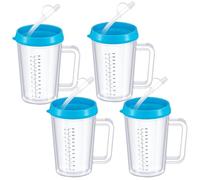 ZHUIYIWIN 4 Pack Disabled Adults Drinking Cup/Beaker/Mug/Sippy Cup, Adult Drinking for Disabled Adults Cup Water Bottle for The Elderly, Vulnerable and Disabled