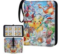 ZHUIYIWIN 4 Pocket Trading Card Binder,400 Pockets Card Binder Folder, PU Leather Card Folder Trading for MTG Sports Baseball TCG Football Basketball Cards (Assembly, 400 Pockets)