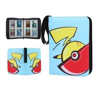 ZHUIYIWIN 4-Pocket Trading Card Binder,400 Pockets Card Binder Folder, PU Leather Card Folder Trading for Yugioh Sports Cards Card Storage Album (Ball, 4-Pocket)