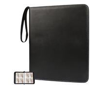 ZHUIYIWIN 4 Pocket Trading Card Binder, 400 Pockets Card Binder Folder, PU Leather Card Folder Trading for MTG Sports Baseball TCG Football Basketball Cards (YIBU, 400 Pockets)
